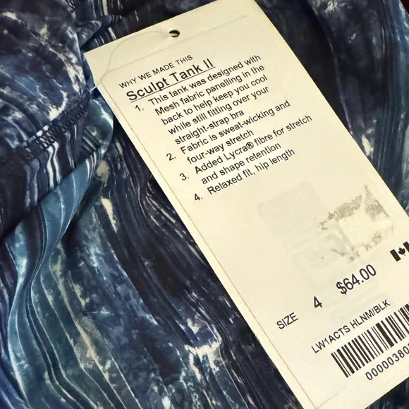 BNWT lululemon Sculpt Tank 2 - Picture 2 of 6